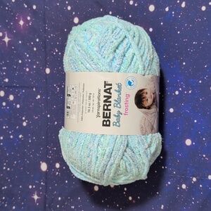 1 New Skein Yarnspirations Bernat Baby Blanket Frosting Yarn SEASIDE